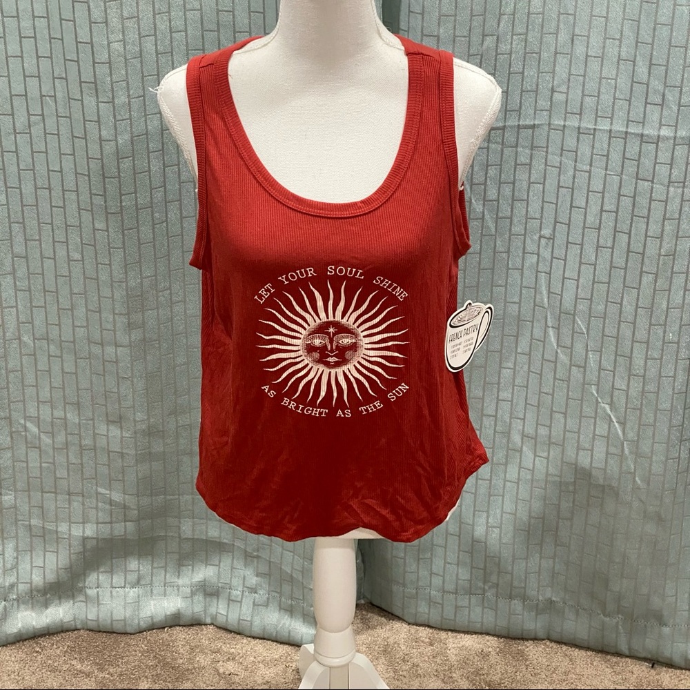 NWOT orange sun tank top